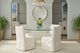 Universal Explore Home™ Oasis Glass Top 60" Dining Table with Aluminum Base-1