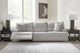 Signature Design by Ashley® Acklen Place 3-Piece Pewter Power Reclining Small Spaced Sectional-2
