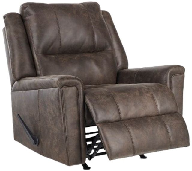 Signature Design by Ashley® Skymaker Walnut Manual Rocker Recliner-2