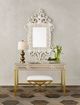 Currey & Company Arden Silver Peony Vanity with Satin Brass Base-3
