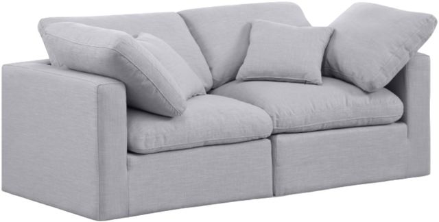 Meridian Furniture Indulge 2-Piece Gray 70" Sofa-0