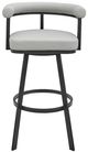Armen Living Magnolia Light Grey/Matte Black 26'' Counter Stool-1