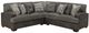 Emerald Home Berlin 3-Piece Gray Herringbone/Sanded Microfiber Sectional-0