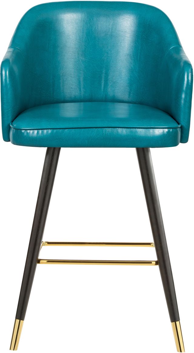 Meridian Furniture Barbosa Blue Faux Leather Counter Stool-2