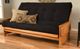 Kodiak Furniture Phoenix Suede Black/Butternut Queen Futon with Mattress-2