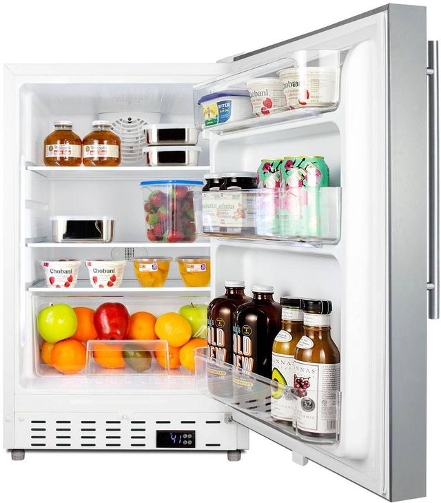 Summit® 3.5 Cu. Ft. Stainless Steel Under The Counter Refrigerator-2
