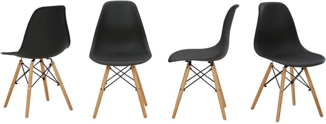 Signature Design by Ashley® Jaspeni 4-Piece Black/Natural Dining Room Side Chair Set-0