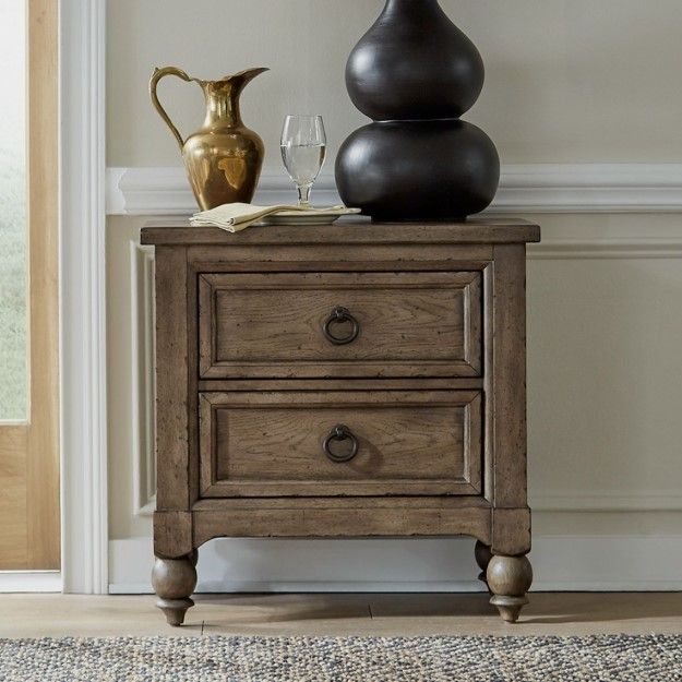 Liberty Furniture Americana Farmhouse Dusty Taupe Nightstand-1