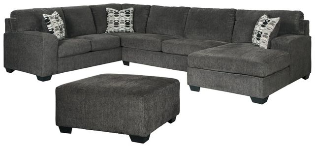 Signature Design by Ashley® Ballinasloe 4-Piece Smoke Sectional with Ottoman-0