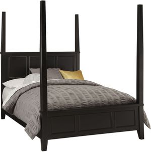 Front view of the homestyles® Bedford Black King Poster Bed