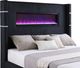Coaster® Tisdall Black King Upholstered Fireplace Panel Bed-3