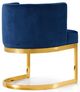 Meridian Furniture Gianna Navy/Gold Velvet Dining Chair-2
