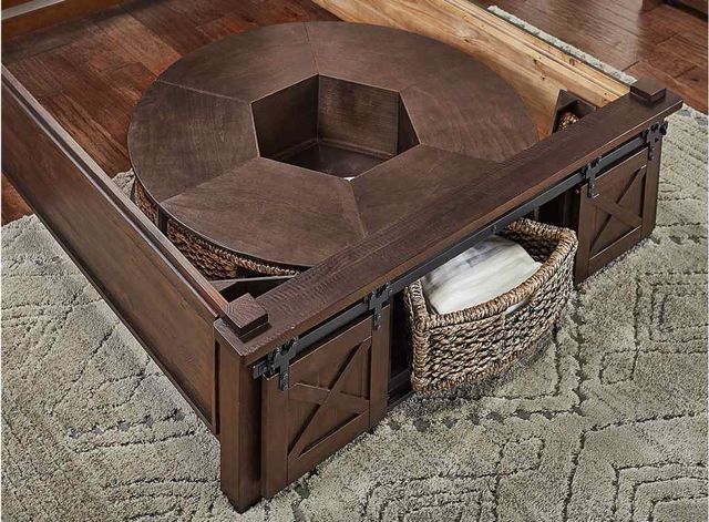 A-America® Sun Valley Brown King Rotating Storage Bed-3