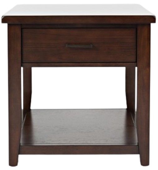 Jofran Inc. Twin Cities Brown End Table-1