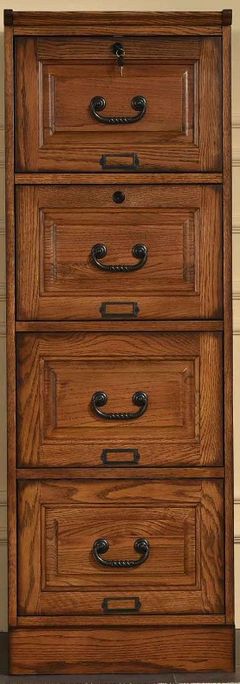TEI Burnished Walnut File Cabinet