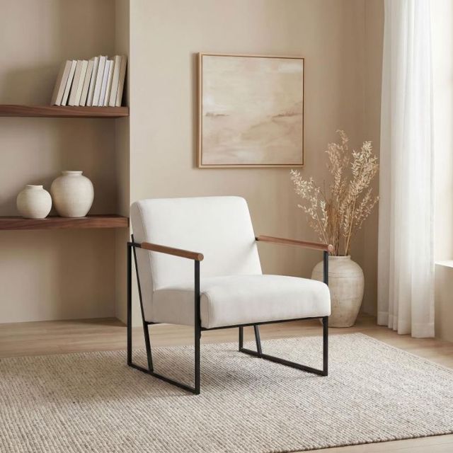 Coaster® Monsen Ivory Upholstered Metal Frame Accent Chair-1