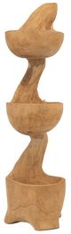 A & B Home Natural Brown Display Rack with Three Tiers-0