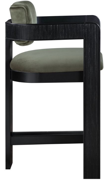 Meridian Furniture Sacha Green Upholstered Counter Stool-3