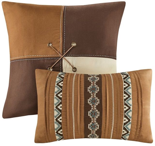 Olliix by Madison Park Taos 7 Piece Spice Queen Comforter Set-2