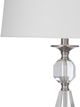 Bassett Mirror Bella Brushed Silver/Clear Table Lamp-1