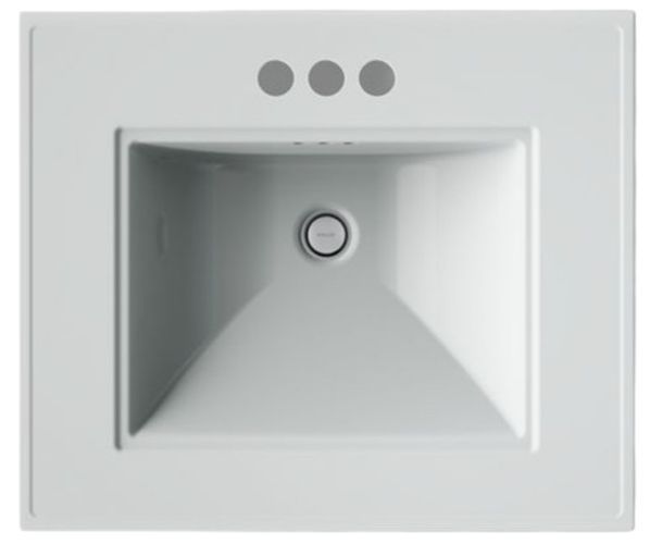 Kohler Memoirs® Stately Ice Grey 25" Centerset Pedestal/Console Table Bathroom Sink-1