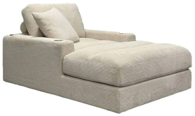 Elements International Arizona Steno Beige Chaise-0