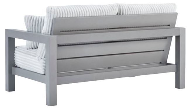 Signature Design by Ashley® Hurley Park Gray Aluminum/Fabric Outdoor Loveseat-2