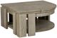 Magnussen Home® Conrad Stone Harbor Gray Pie Shaped Lift Top Cocktail Table with Casters-0