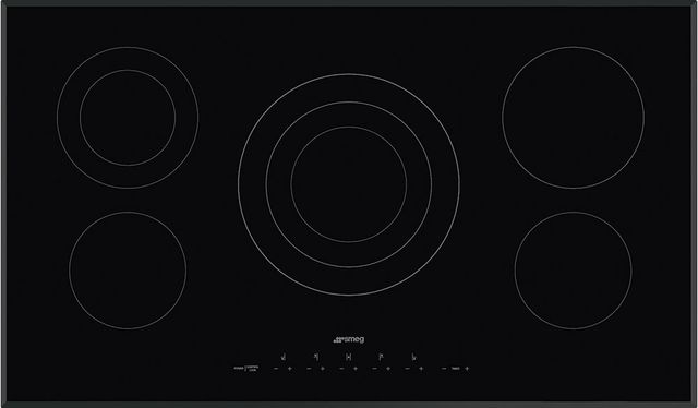 Smeg 36" Black Electric Cooktop-0