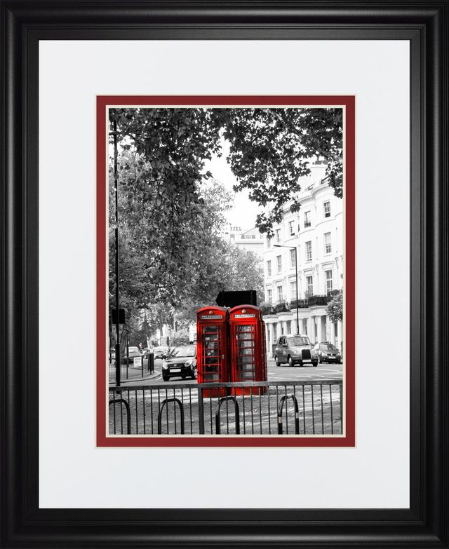 Classy Art “Telephone” By Emily Navas Black 34 in. x 40 in. Framed Print Wall Art-0