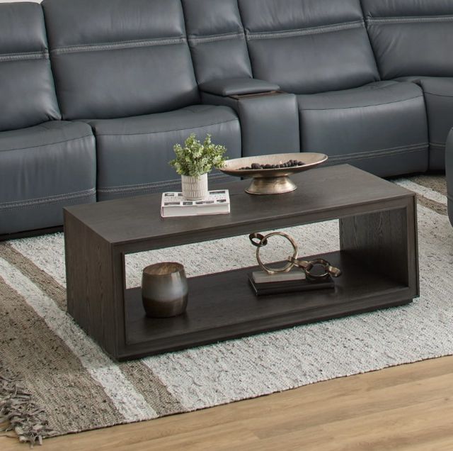 Flexsteel® Waterfall Black Coffee Table with Casters-1