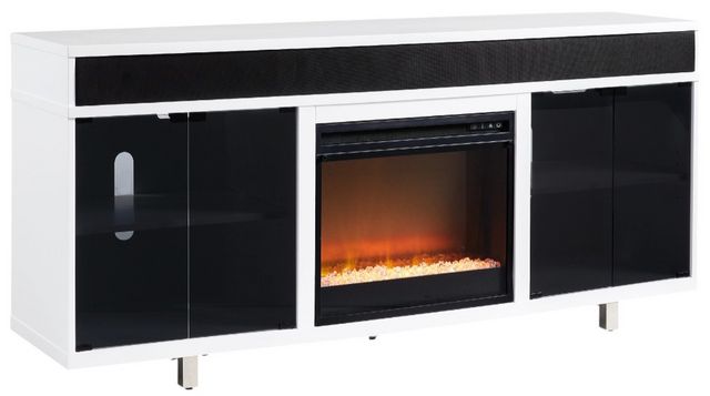 Signature Design by Ashley® Gardoni Black/White 72" TV Stand with Electric Fireplace