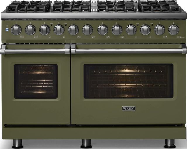 Viking® 5 Series 48" Martini Pro Style Dual Fuel (NG) Range with Polished Chrome Trim-2