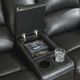Signature Design by Ashley® Calderwell Black Double Power Reclining Loveseat with Console-1