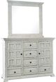 Elements International Olivia White Dresser and Mirror Set-0