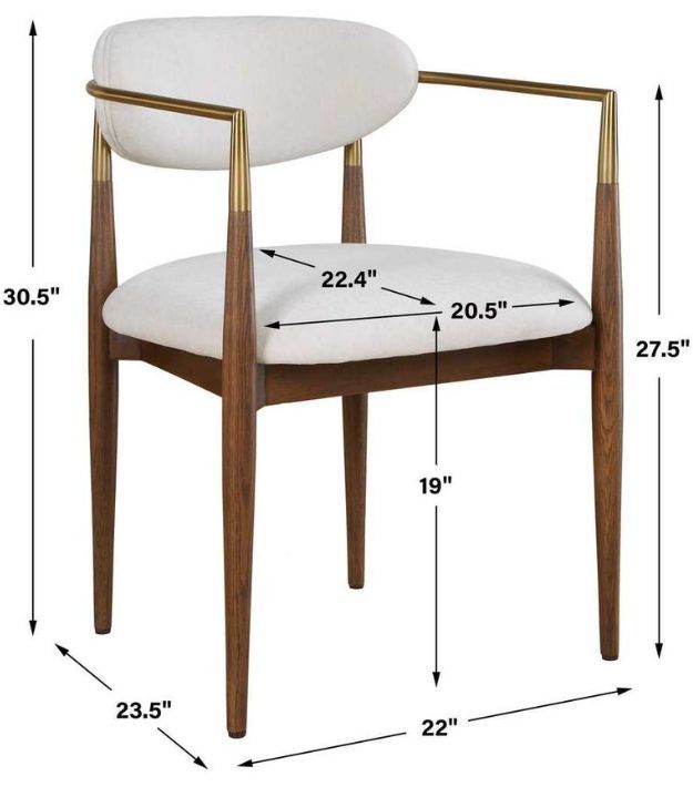 Uttermost® Moxie Walnut Dining Arm Chair-2