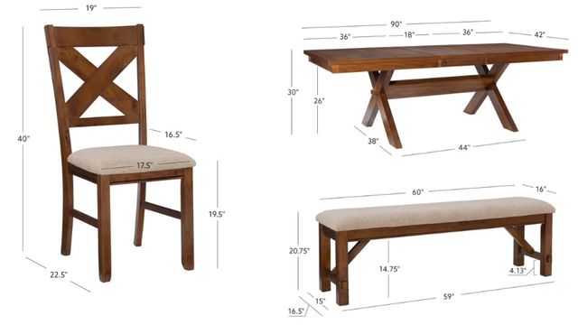 Powell® Kraven 6-Piece Dark Hazelnut Dining Set-2