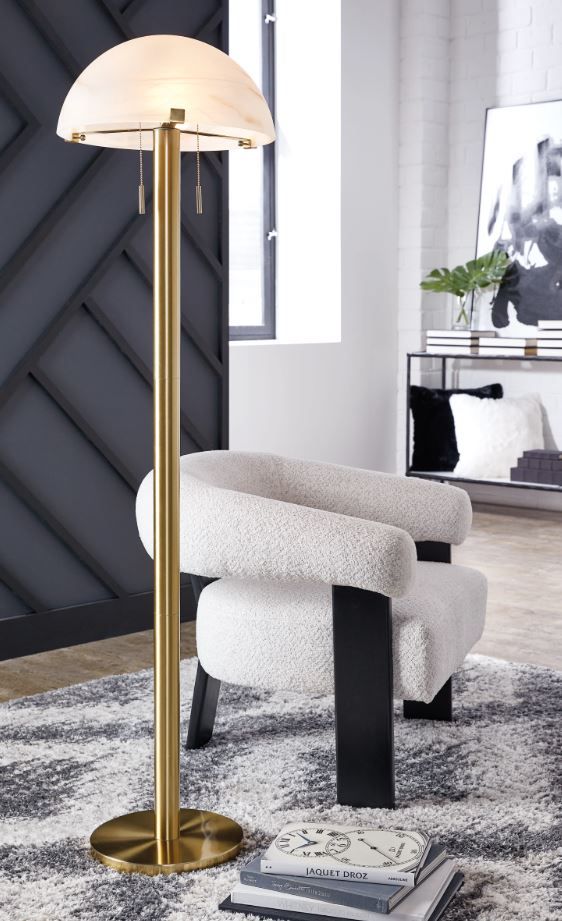 Signature Design by Ashley® Tobbinsen Brass Floor Lamp-4
