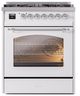 Ilve® Nostalgie II Series 30" White Pro Style Dual Fuel Range-4