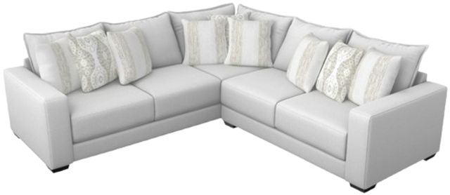 Corinthian Furniture 3-Piece Ecru L-Shape Sectional-0