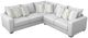Corinthian Furniture 3-Piece Ecru L-Shape Sectional-0