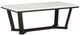 American Wholesale Furniture Stephen Marble Top Cocktail Table with Black Base-0