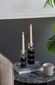 A & B Home Black/Clear Square Two Tiered Candle Holder-3