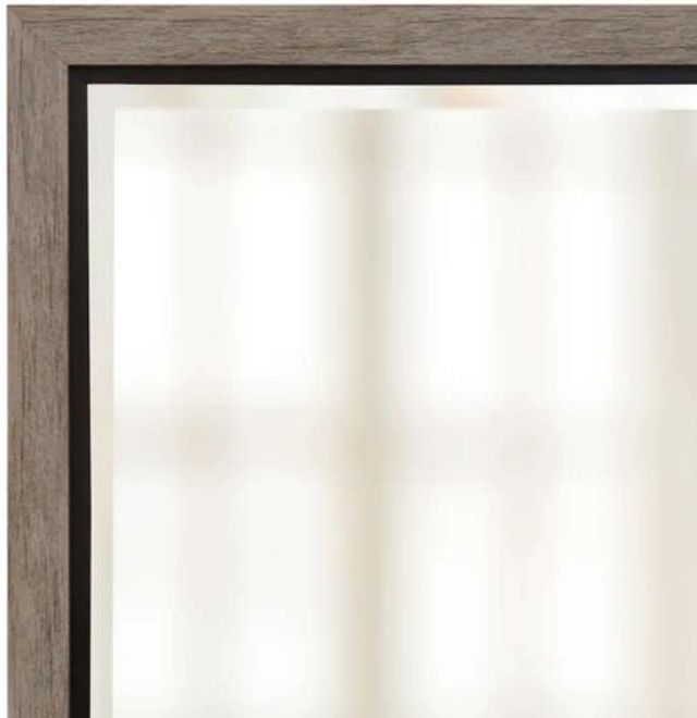 Stylecraft Chrome/Taupe Framed Beveled Mirror-1