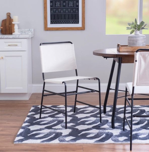 Powell® Wade Black/Cream Dining Chair-1