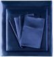 Olliix by Madison Park Essentials Satin Navy King Wrinkle-Free Luxurious 6-Piece Sheet Set-0