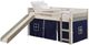Donco Kids Blue/Gray/White Youth Twin Panel Low Tent Loft-0