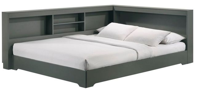 Elements International Sami Gray Full Corner Bed-0