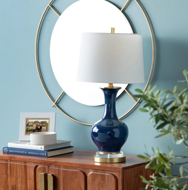Crestview Collection Delaney Blue Table Lamp-1