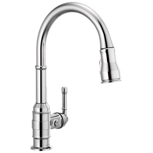 Delta Broderick® Chrome Single Handle Kitchen Faucet-0
